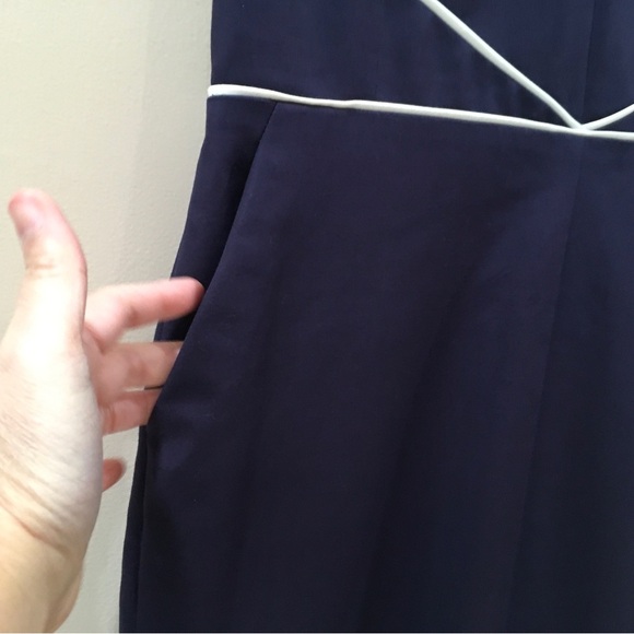 Banana Republic Sheath Dress Sleeveless Blue Navy Womens Petite 8P Workwear New - Picture 4 of 7